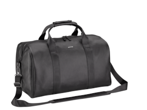 AMG Weekender.<br/>Schwarz. Obermaterial 100 % Rindleder. Futter 100 % Polyester. AMG Metallplakette. Großes Hauptfach. Tragegriffe. Gepolsterter Schultergurt. Maße ca. 50 x 30 x 28,5 cm, Volumen ca. 40 l.<br/>
