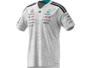 T-Shirt Herren, Fahrer, Mercedes-AMG F1, 2026. 100 % Polyester (recycelt). Mercedes-AMG PETRONAS Formula One 2026 Fahrer T-Shirt. Streifendetail an Schulter. Team- und Partnerlogos auf Vorder- und Rückseite sowie auf den Ärmeln. Made for Mercedes-Benz by adidas. Größen XS-3XL. Schwarz B6 799 8423 - 8429. Weiß B6 799 8430 - 8436. T-Shirt Herren, Fahrer, Mercedes-AMG F1, 2026. 100 % Polyester (recycelt). Mercedes-AMG PETRONAS Formula One 2026 Fahrer T-Shirt. Streifendetail an Schulter. Team- und Partnerlogos auf Vorder- und Rückseite sowie auf den Ärmeln. Made for Mercedes-Benz by adidas. Größen XS-3XL. Schwarz B6 799 8423 - 8429. Weiß B6 799 8430 - 8436.