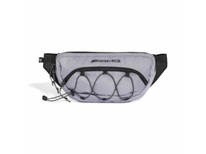 AMG Bauchtasche. Grau/schwarz. 100 % Polyester (recycelt). Reißverschlusstasche mit mehreren unterteilten Aufbewahrungsfächern. Weitenverstellbares Band. AMG Logo vorne. Made for Mercedes-AMG by adidas. Maße ca. 28 x 14 x 6 cm.