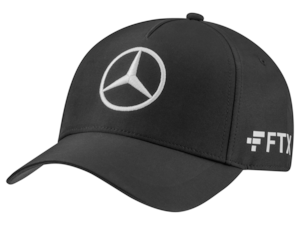 Cap, Russell. 100% recycled polyester. Official George Russell Driver Baseball Cap of the 2022 Formula 1 Season. Mercedes star embroidery on front, George Russell logo and MERCEDES-AMG PETRONAS FORMULA ONE TEAM logo on back, Monster Energy® logo on underside of visor. Adjustable fit. Black B6 799 7998. White B6 799 7999.