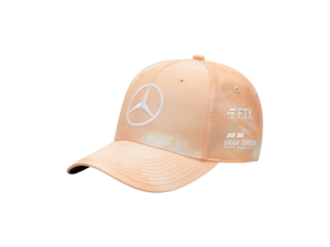 Cap, Hamilton, Singapore special edition, 2022.Peach. 100% polyester. Lewis Hamilton special edition cap for the 2022 Singapore race5-panel baseball cap. Adjustable fit.