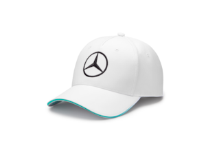 Cap, team, Mercedes-AMG F1. 100% polyester. Mercedes star on front, Mercedes-AMG F1 Team logo on back. Adjustable fit. Black B6 799 9700. White B6 799 9701.