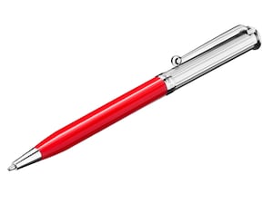 Ballpoint pen. Metal barrel. Twist-action. Star logo on top of cap. Black/silver-coloured B6 604 3350. Red/silver-coloured B6 604 3351. Silver-coloured B6 604 3352