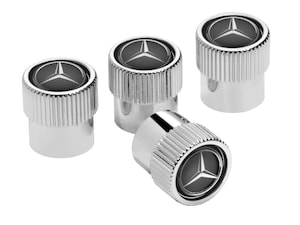 Valve caps, black<br/>Stylish highlights in a new design. Protect the valves from dirt. Set of 4.