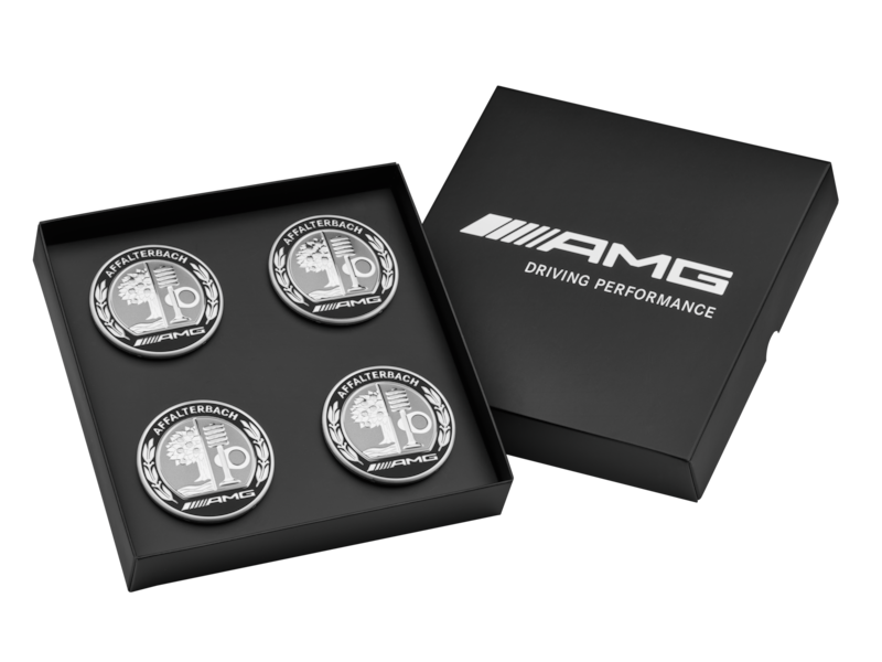Exclusive design in aluminium, embossed with the traditional AMG emblem – a highlight for your AMG light-alloy wheels.