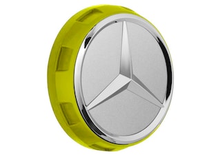 The AMG hub cap's centre lock look adds a further sporty touch to your light-alloy wheel. Available in different colour variants. Simple to fit without the use of tools.