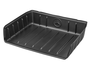 Deep edge all round. Made from flexible, impact-resistant plastic. Suitable for transporting foodstuffs.