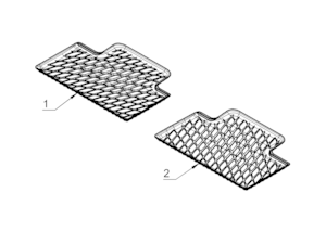 Footwell mould, Dynamic Squares, Rear, Set of 2