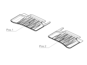 Allwettermatten, Dynamic Lines, Fond, 2-teilig, nur in Verbindung mit Code 223