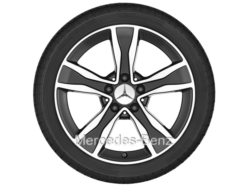 Mercedes-Benz Original Winter-Komplettrad 5-Speichen tremolit-metallic glanzgedreht Mercedes-Benz Original Winter-Komplettrad 5-Speichen tremolit-metallic glanzgedreht