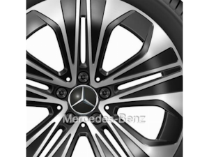 Mercedes-Benz Original Winter-Komplettrad 5-Speichen schwarz glanzgedreht 