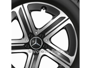 Mercedes-Benz Original Winter-Komplettrad 5-Speichen schwarz glanzgedreht 